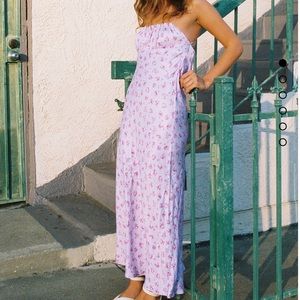 Zara NWT Floral Print Satin Effect Dress